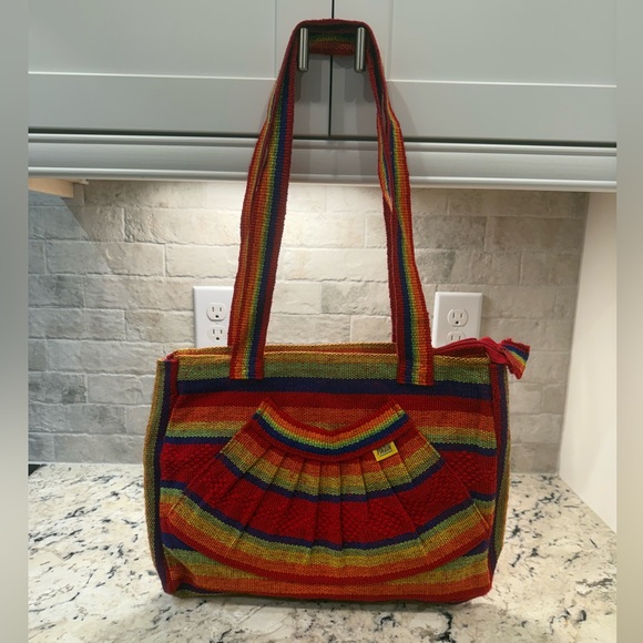 Pinzon EUC Colorful Striped Tote Bag - Picture 1 of 4